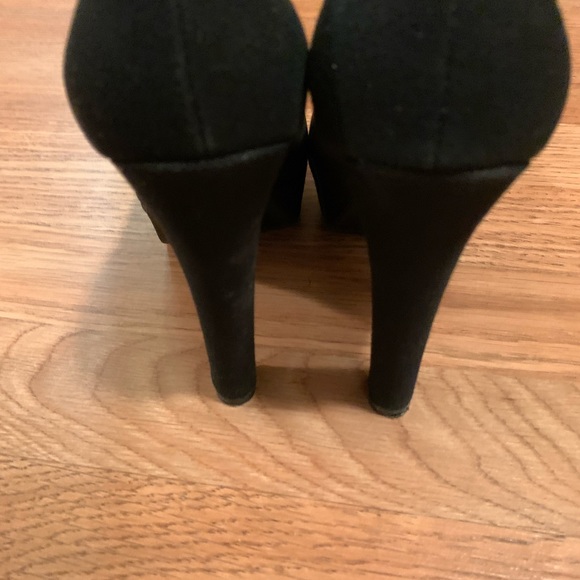Call It Spring Black Faux Suede Platform Heels - Picture 7 of 11